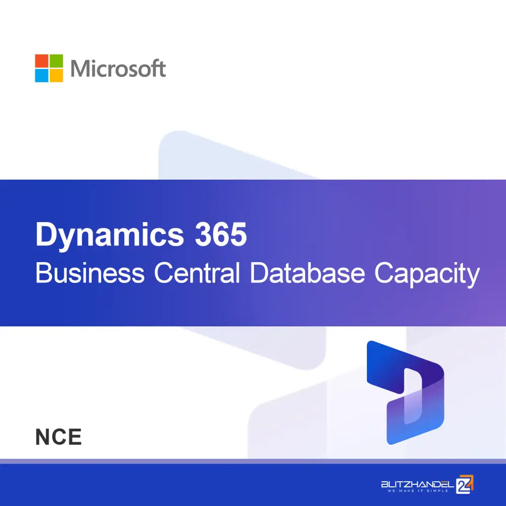 Překročení kapacity databáze Dynamics 365 Business Central (NCE)